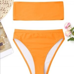 High Waisted Orange Bikini